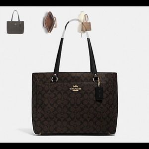 Coach addison tote large brown/black